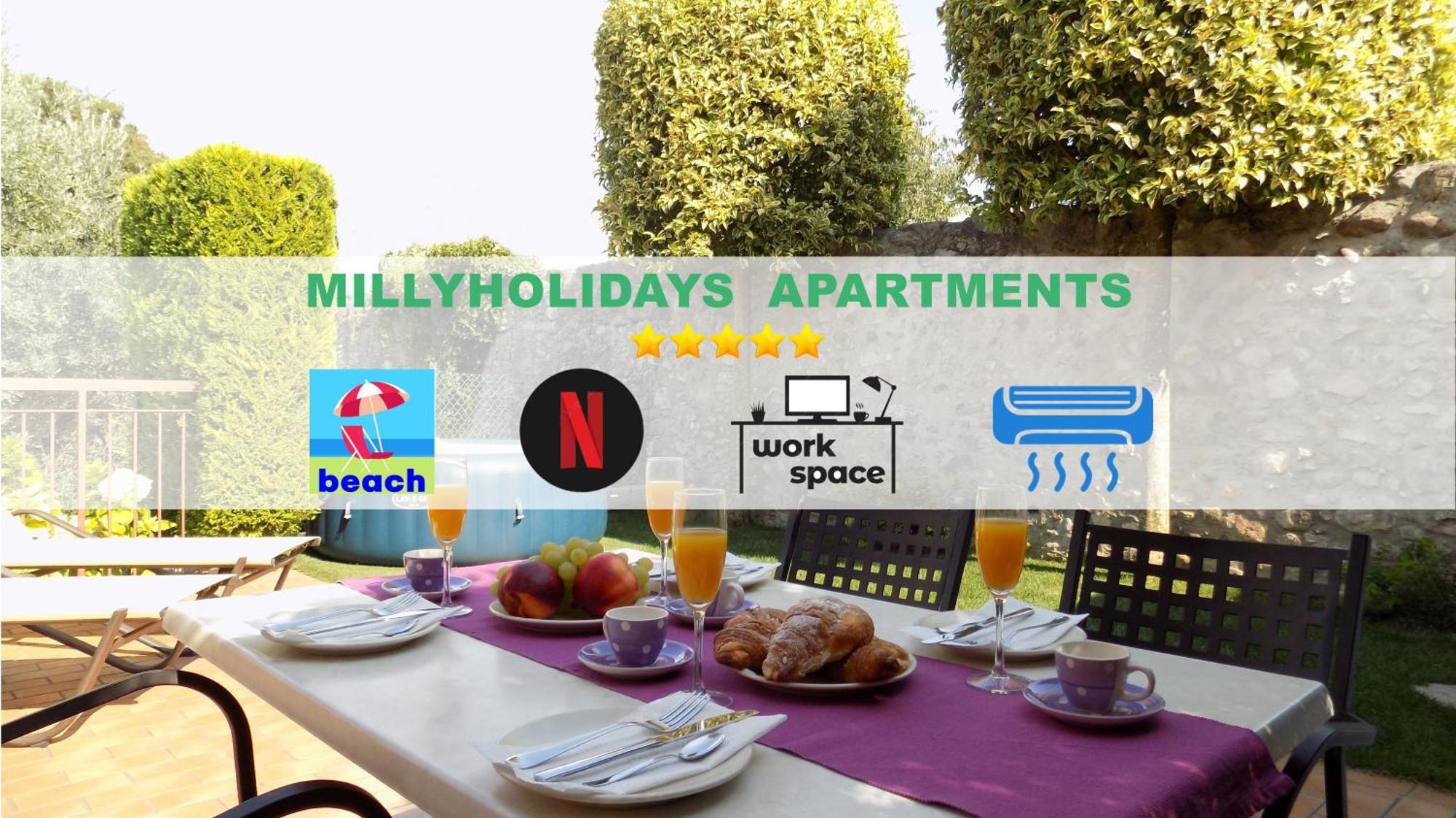 Millyholidays - Apartment Lilla - Center - Nearby Beach - Private Garden - Spa Pool Bardolino Exterior photo